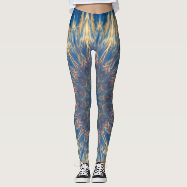 Legging Kaleidoscópio Blue Chakra Thunder_Cove (Frente)