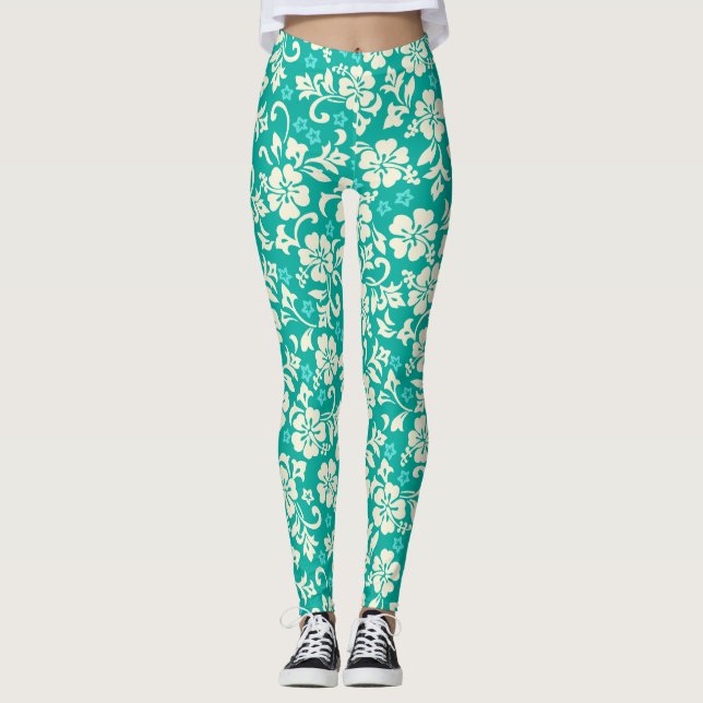 Legging Kapalua Pareau Hawaiian Hibiscus (Frente)