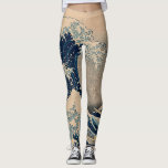 Legging Katsushika Hokusai. A onda do Excelente de Kanagaw<br><div class="desc">Katsushika Hokusai. A onda de Excelentes de Kanagawa. A onda do Excelente de Kanagawa, também conhecida como onda do Excelente, da série 36 Views do Monte Fuji (Fugaku sanjūrokkei) Katsushika Hokusai, 1829-1833. Reprodução de famosas imagens de arte no dominio público.</div>