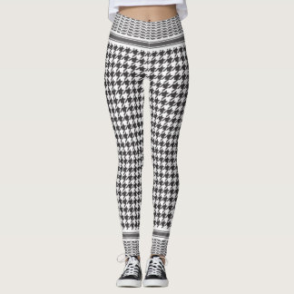 Legging Keffiyeh preto e branco