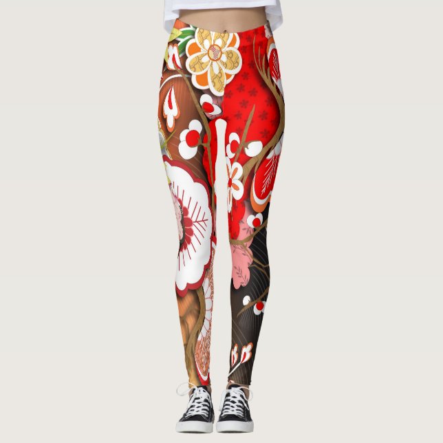 Legging Kimono de outono japonês elegante (Frente)