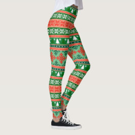 Legging Knit de Natal Colorido