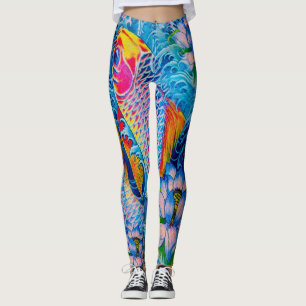 Legging Koi & lírios na água