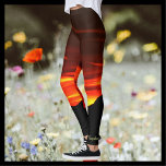 Legging Kolob Sunset, nome Dourado vermelho em Ankle<br><div class="desc">Essas leggings PERSONALIZADAS, únicas e DIVERTIDAS são decoradas com nossa foto original de um lindo pôr do sol de Utah vermelho e ouro. O nome do script amarelo pálido personalizado está perto de BOTTOM OF LEFT LEG (BOTTOM DA PERNA ESQUERDA). Todos os Direitos Reservados © 2016 Alan & Marcia Socolik....</div>