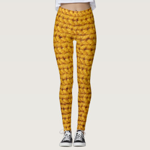 Legging Lã de malha amarela, textura de alta resolução.