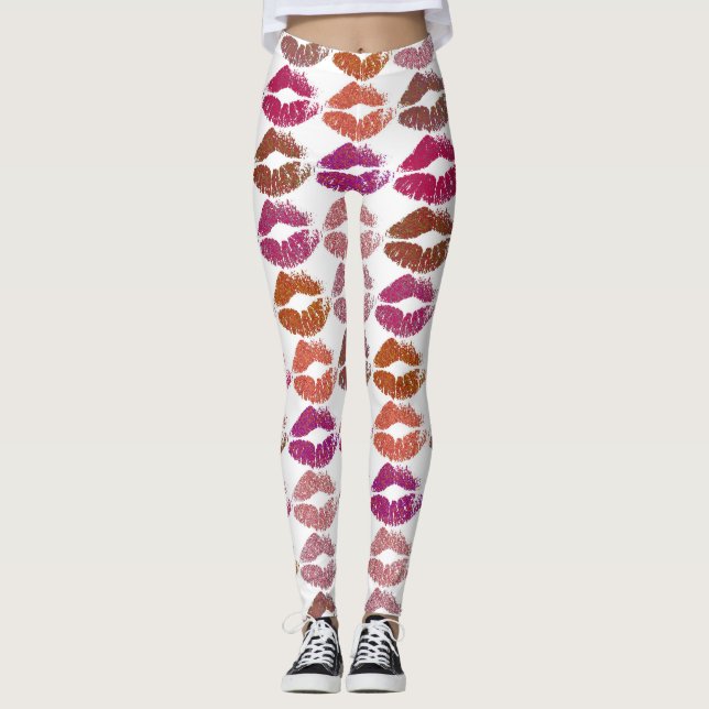 Legging Lábios Coloridos Elegantes #12 (Frente)