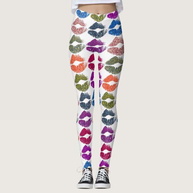 Legging Lábios Coloridos Elegantes #13 (Frente)