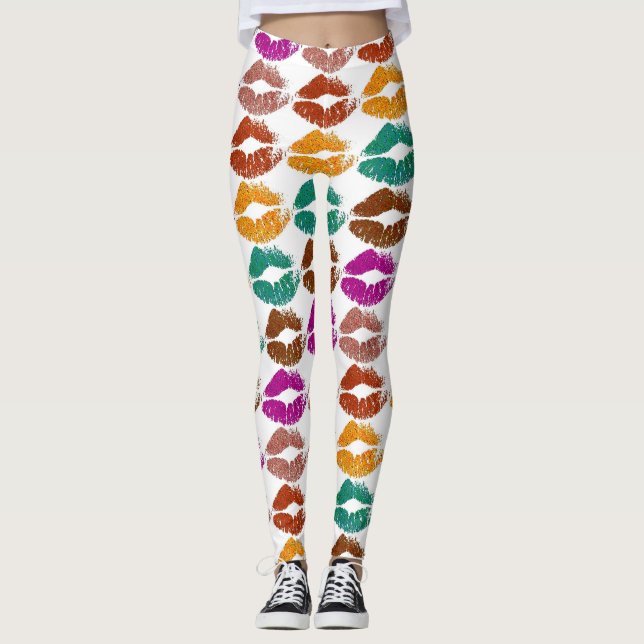 Legging Lábios Coloridos Elegantes #22 (Frente)