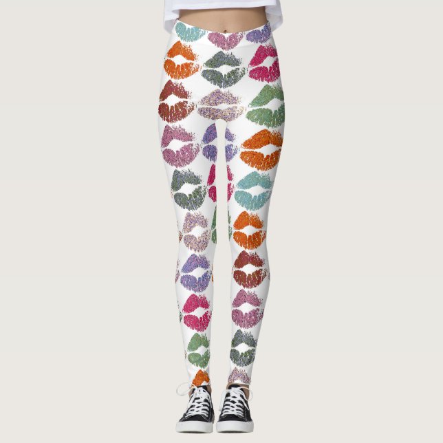 Legging Lábios Coloridos Elegantes #27 (Frente)