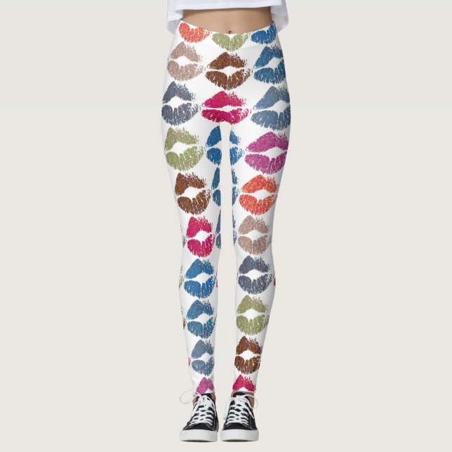 Legging Lábios Coloridos Elegantes #30 (Frente)