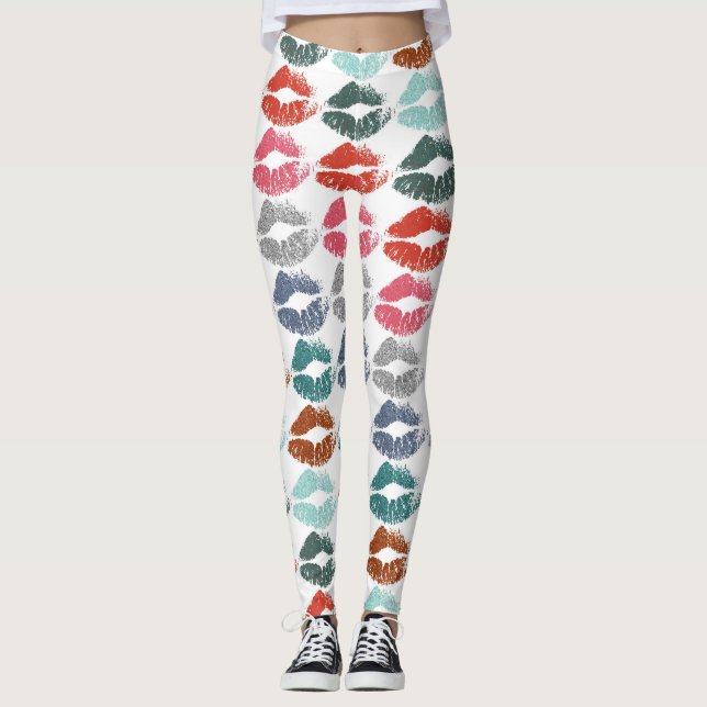Legging Lábios Coloridos Elegantes #33 (Frente)