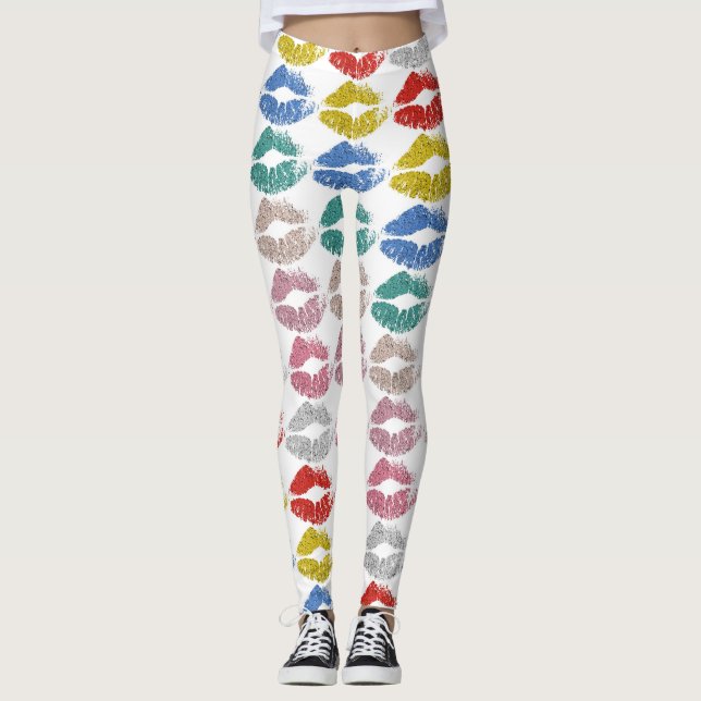 Legging Lábios Coloridos Elegantes #36 (Frente)