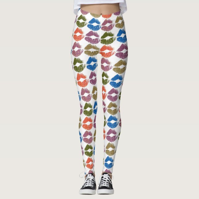 Legging Lábios Coloridos Elegantes #8 (Frente)