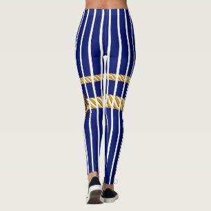 Legging Lábios Dourados com Marinho de chic Linhas Bela Gi