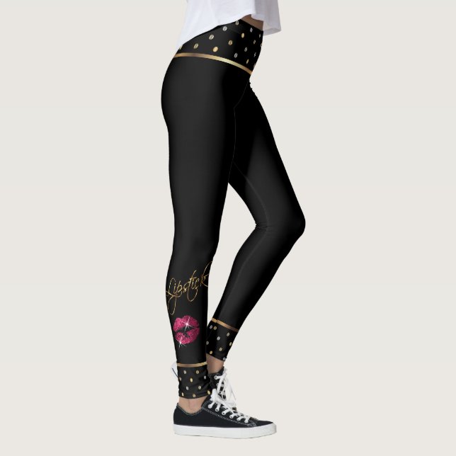 Legging Lábios Lípicas Rosa Quente (Direita)