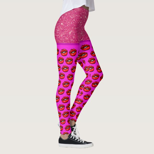 Legging LÁBIOS Pop de moda (Direita)