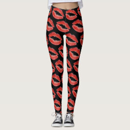 Legging Lábios vermelhos