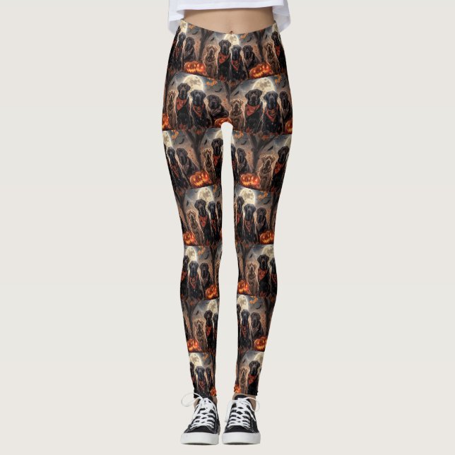 Legging Labrador Halloween Assustador (Frente)
