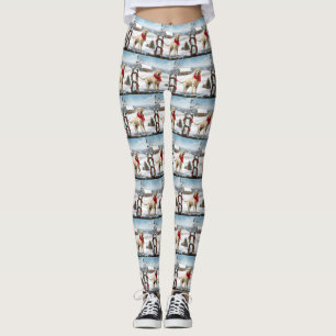 Legging Labrador Retriever Dog no Natal da Neve