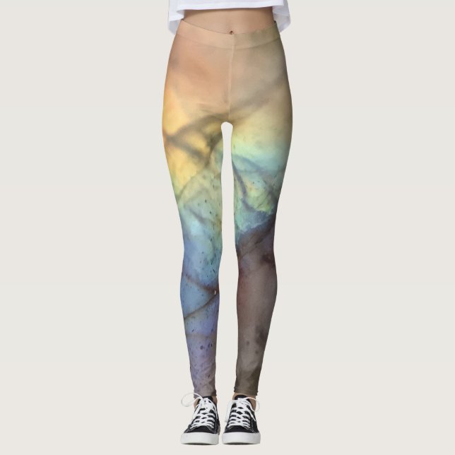 Legging Labradorite do arco-íris (Frente)