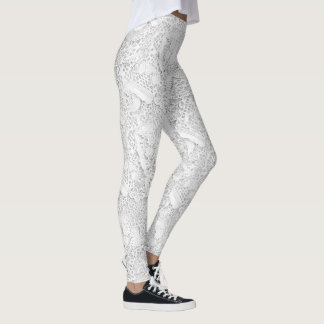Legging Lace Branco de Prata