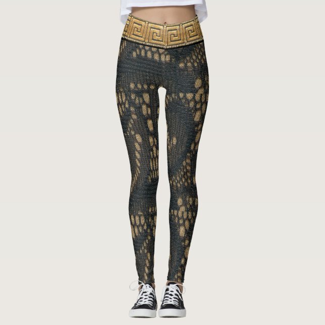 Legging Lace d'Elegance Preto (Frente)