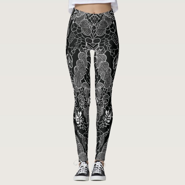 Legging Lace Floral Harmony (Frente)