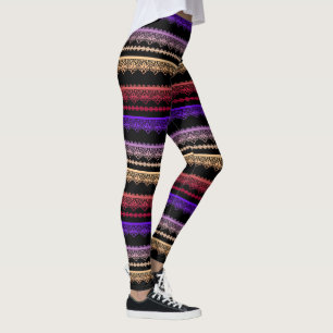 Legging Lace multicolorido em preto