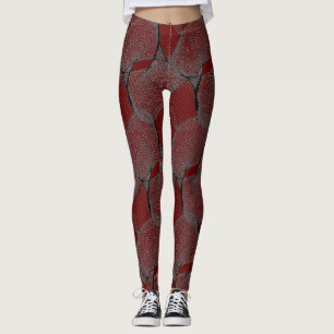 Legging Lace vermelho Dark Garnet 650000 e "Aranha Web"