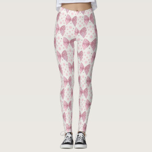 Legging Laços e bolinhas rosa coquete
