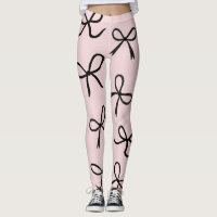 Laços Pretos Pequenos e Fofos na Moda Rosa