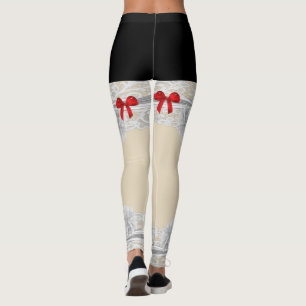 Legging Lacy brides red arco garter