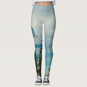 Legging lagoas de montanha do inverno