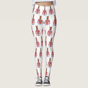 Legging Lama bonito que veste a camisola feia engraçada d
