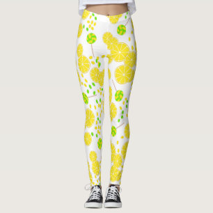 Legging Lâminas de limão brilhantes sem ferrão doce