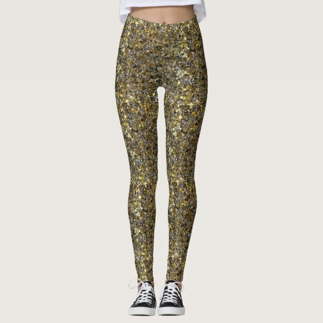 Legging LÂMINAS Luminosas para prata e Douradas (Frente)