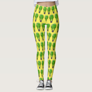 Legging Lâmpada de Nova Negociação Verde