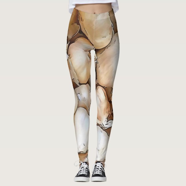 Legging Lâmpadas de Alho - Arte Negra Artística (Frente)