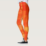 Legging Laranja-Abstrato moderna vibrante e contemporânea<br><div class="desc">Leggings laranja Abstrato modernas de arte contemporânea vibrantes</div>