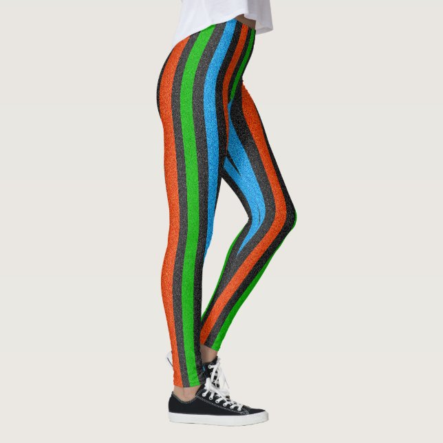 Legging Laranja, Azul, Verde, Largura Negra Strike STaylor (Direita)
