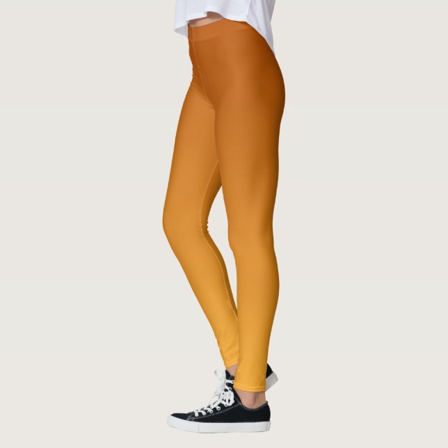 Legging Laranja Dourada Laranja Queimada Marrom Dourado (Esquerda)