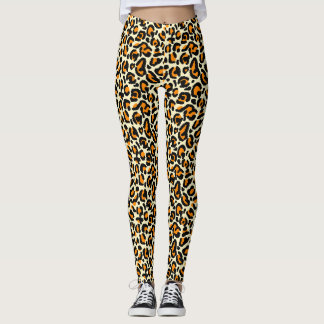 Legging Laranja Estampa Onça y2k