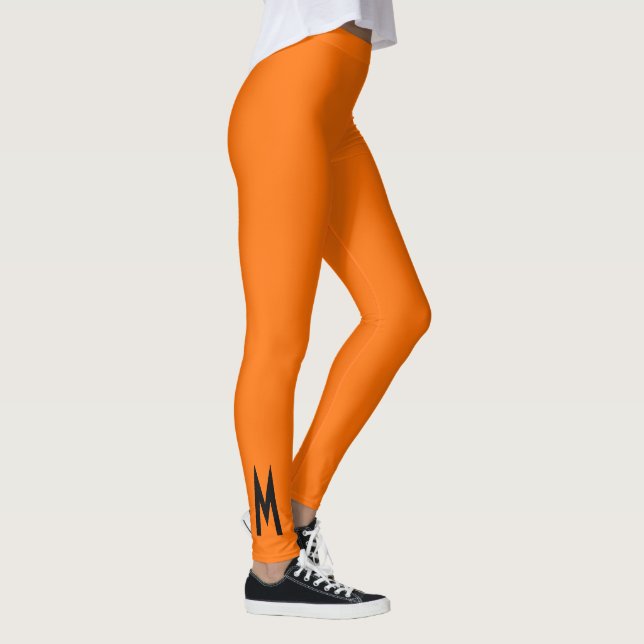 Legging Laranja fluorescente neon moderna e simples (Direita)
