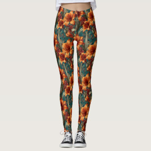 Legging Laranja Levantamento de Peso Amarílis Tema Noiva 