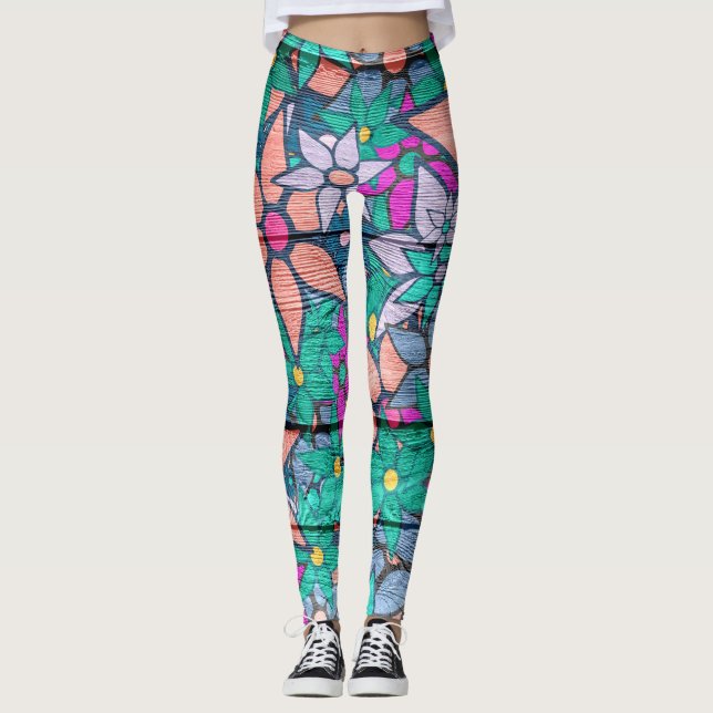 Legging Laranja Mint Rosa (Frente)