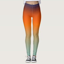 Legging Laranja para Gradiente de Menta Vibrante Ombre Atl