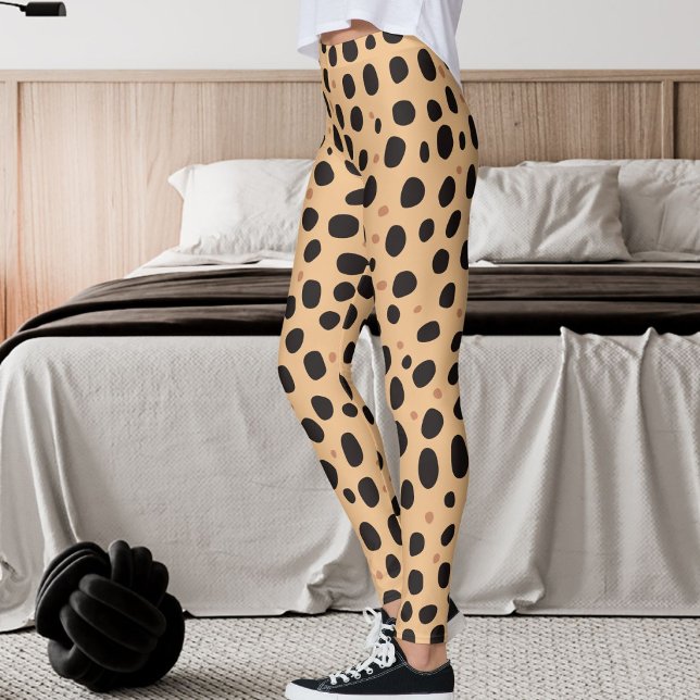 Legging Laranja Pastel Cinza Escuro Pontos Estampa Safari  (Criador carregado)