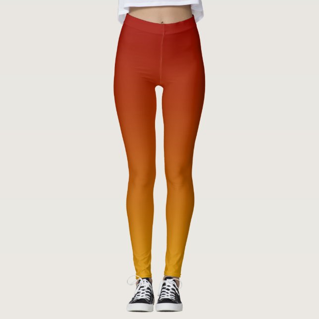 Legging Laranja Yellow Ombre Sunset (Frente)