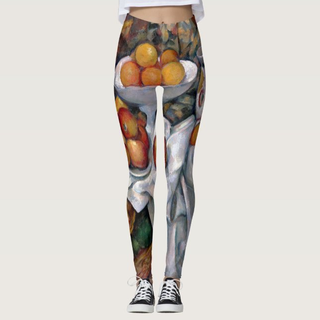 Legging Laranjas da Vida Estática - Paul Cezanne Pintura (Frente)