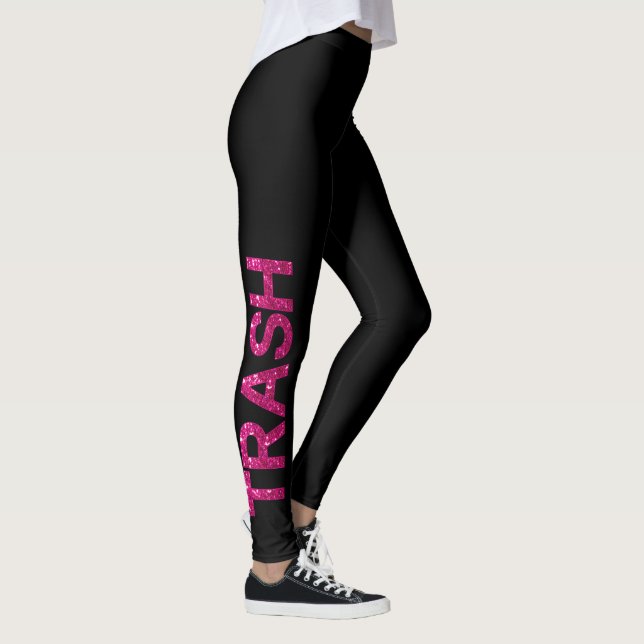 Legging Largura Rosa Quente de Lixo (Direita)